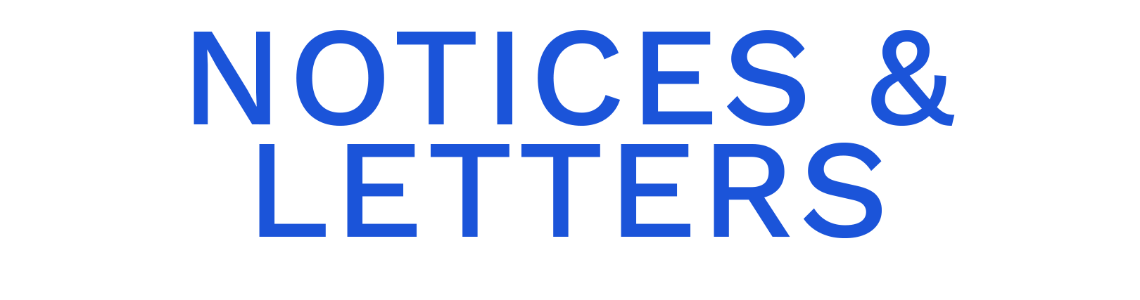 Notices & Letters